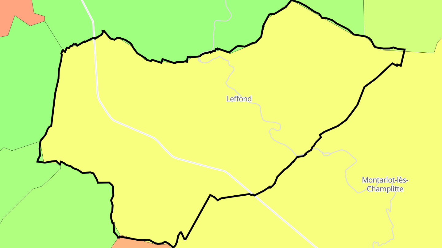 Carte des prix de l'immobilier Leffond
