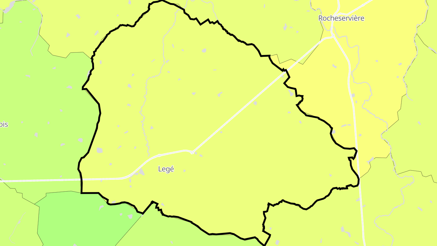 Carte des prix de l'immobilier Legé