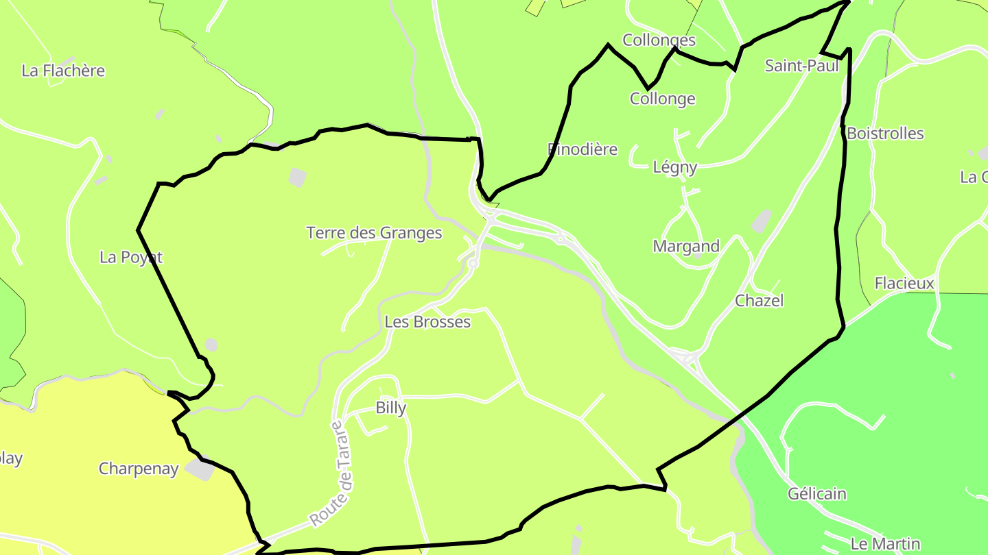 Carte des prix de l'immobilier Légny