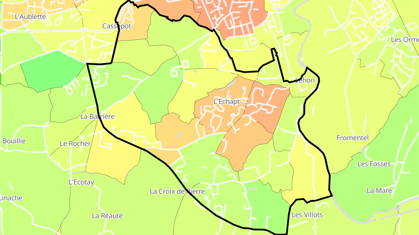 Carte des prix de l'immobilier Léhon