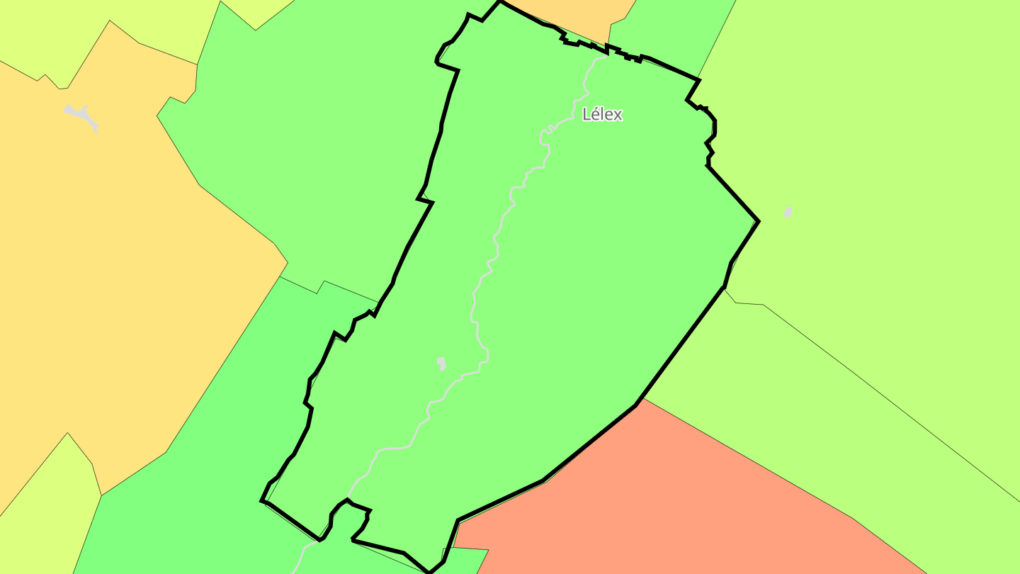 Carte des prix de l'immobilier Lélex