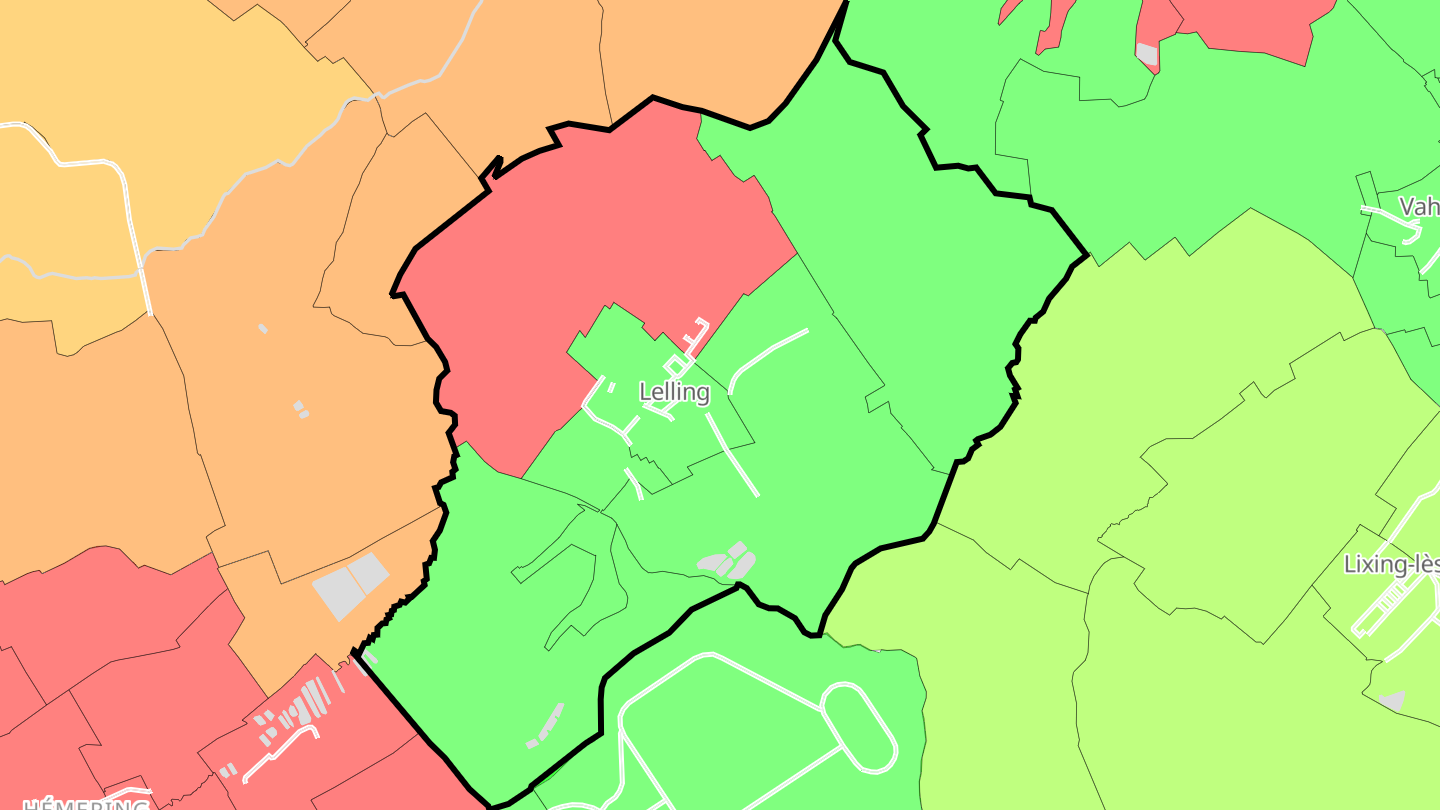 Carte des prix de l'immobilier Lelling