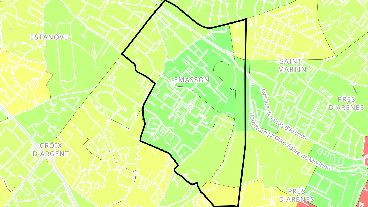 Carte des prix de l'immobilier Lemasson