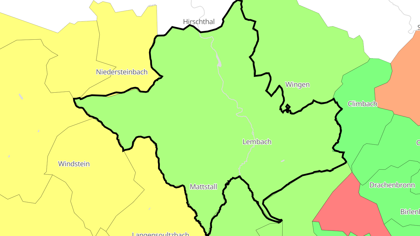 Carte des prix de l'immobilier Lembach