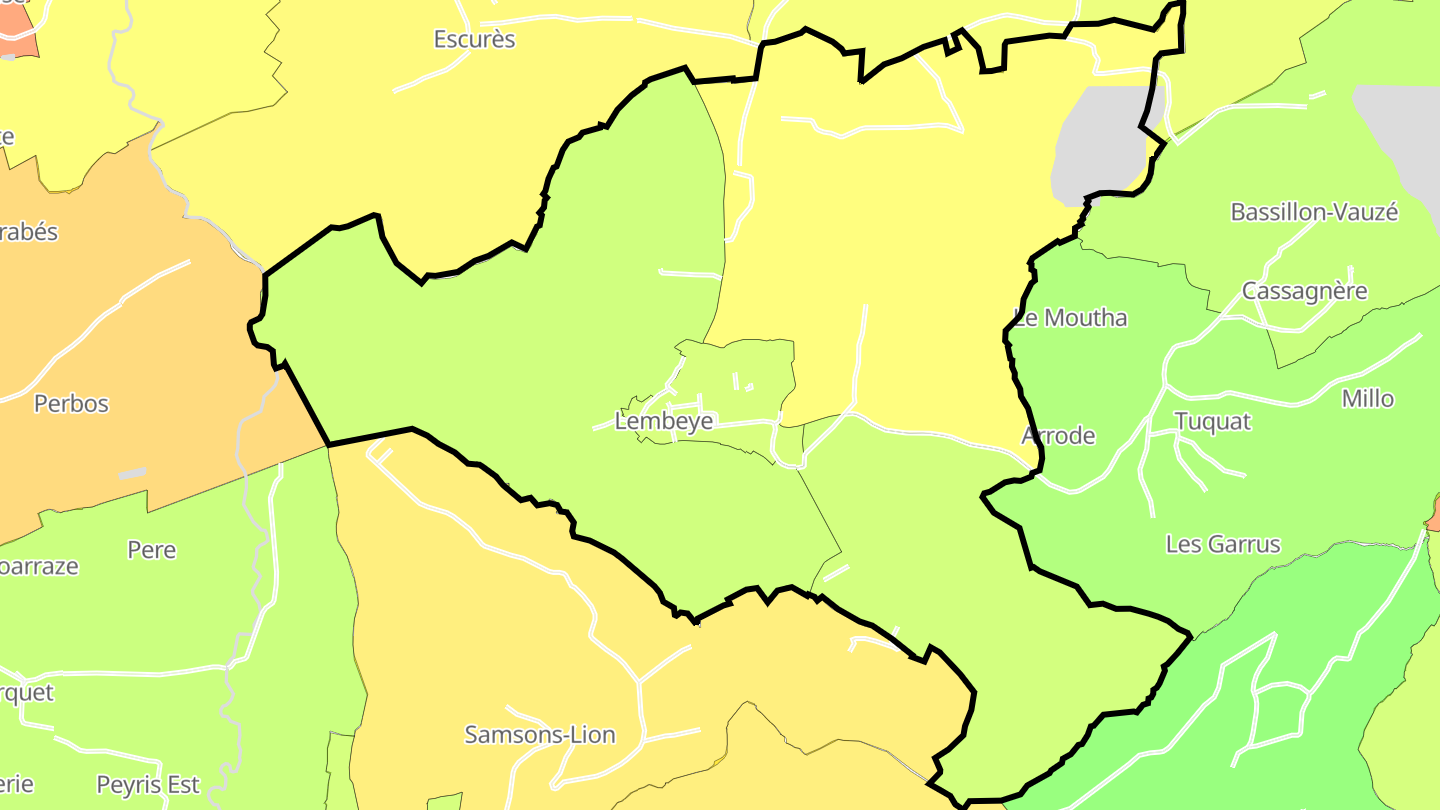 Carte des prix de l'immobilier Lembeye