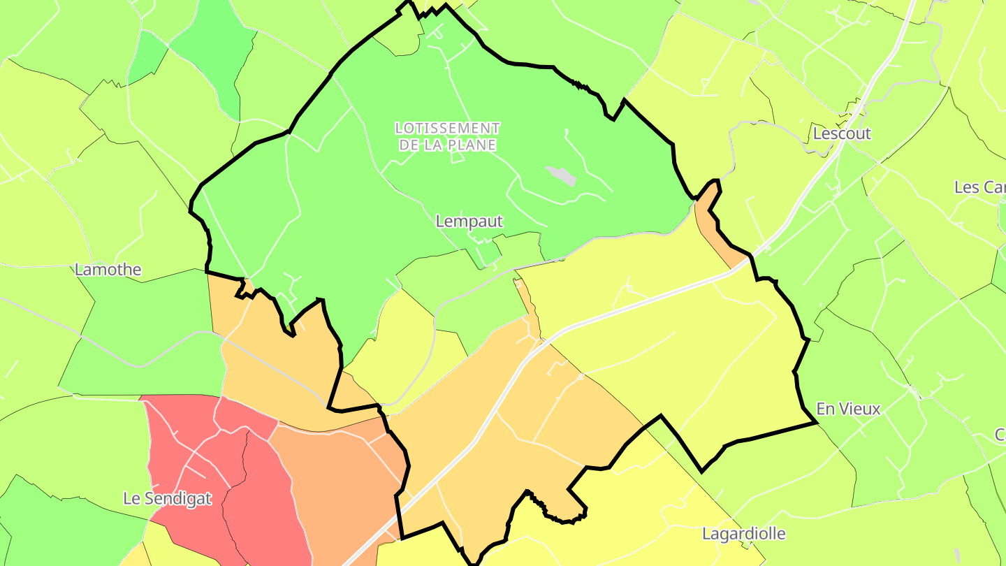 Carte des prix de l'immobilier Lempaut