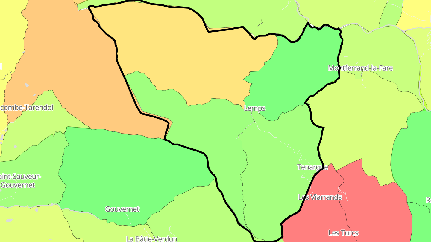 Carte des prix de l'immobilier Lemps