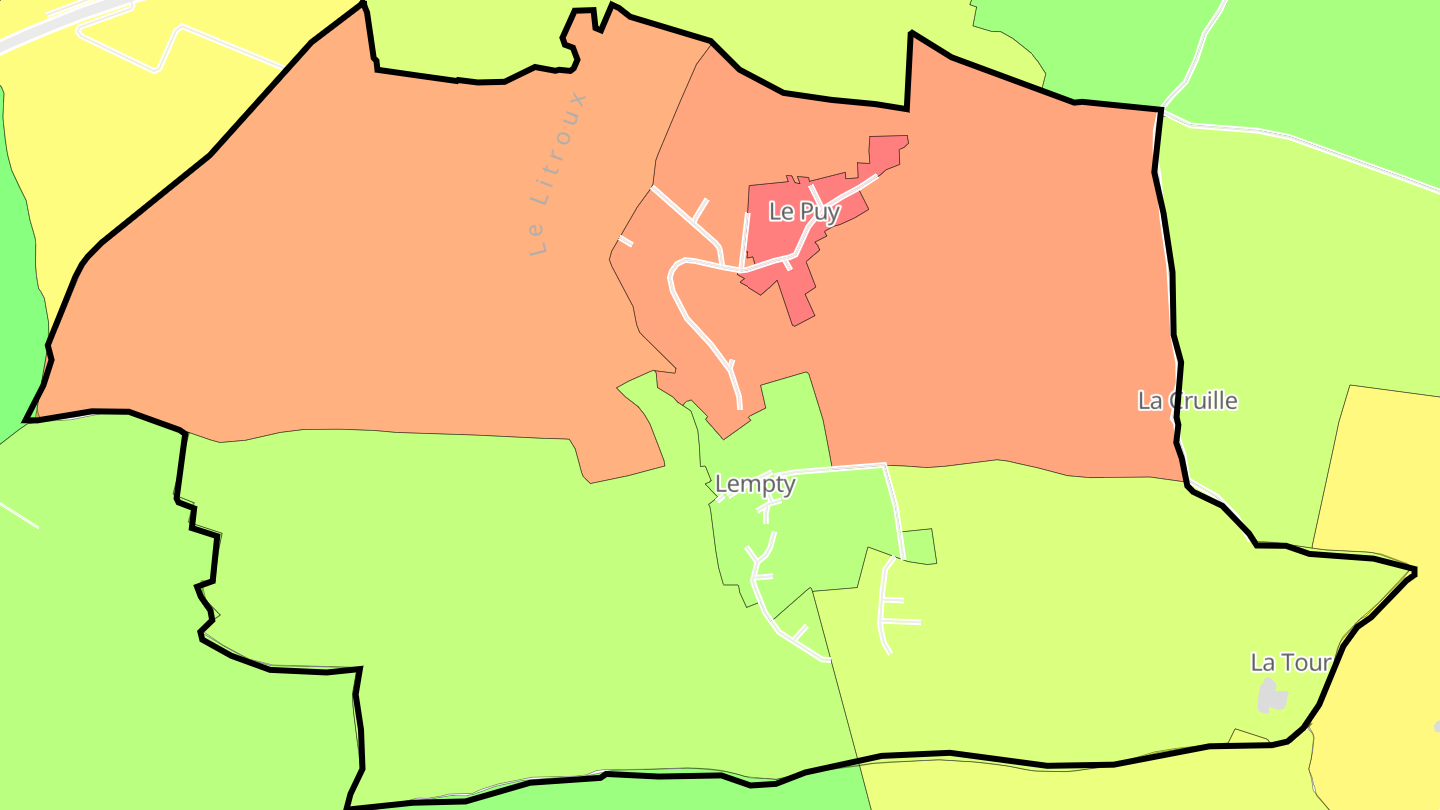 Carte des prix de l'immobilier Lempty