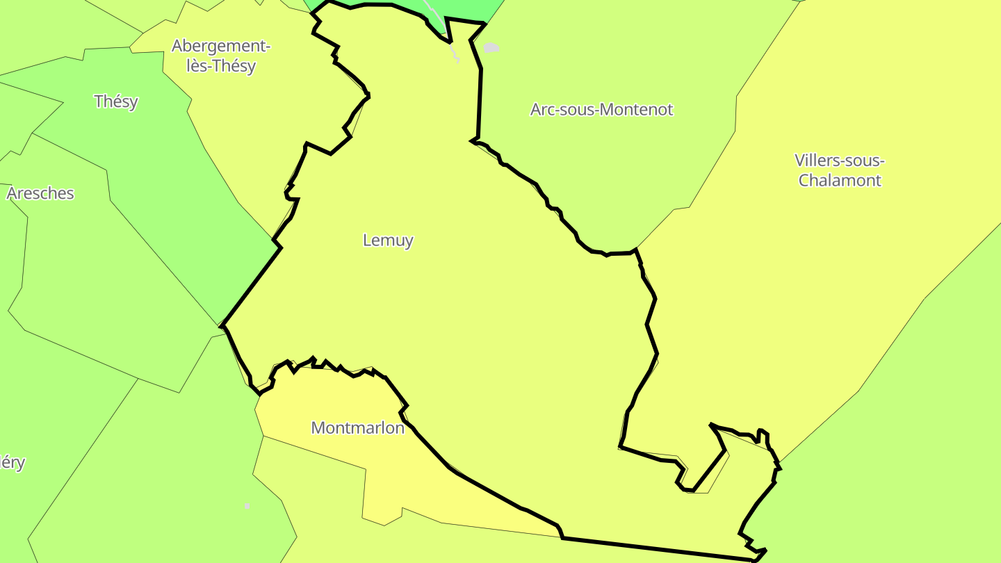 Carte des prix de l'immobilier Lemuy