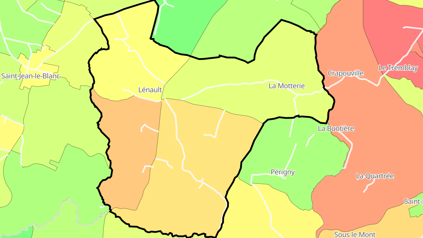 Carte des prix de l'immobilier Lénault