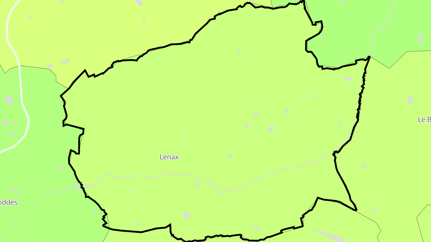 Carte des prix de l'immobilier Lenax