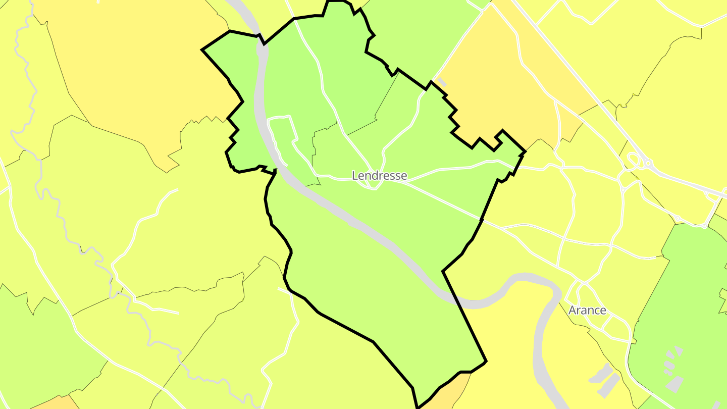 Carte des prix de l'immobilier Lendresse