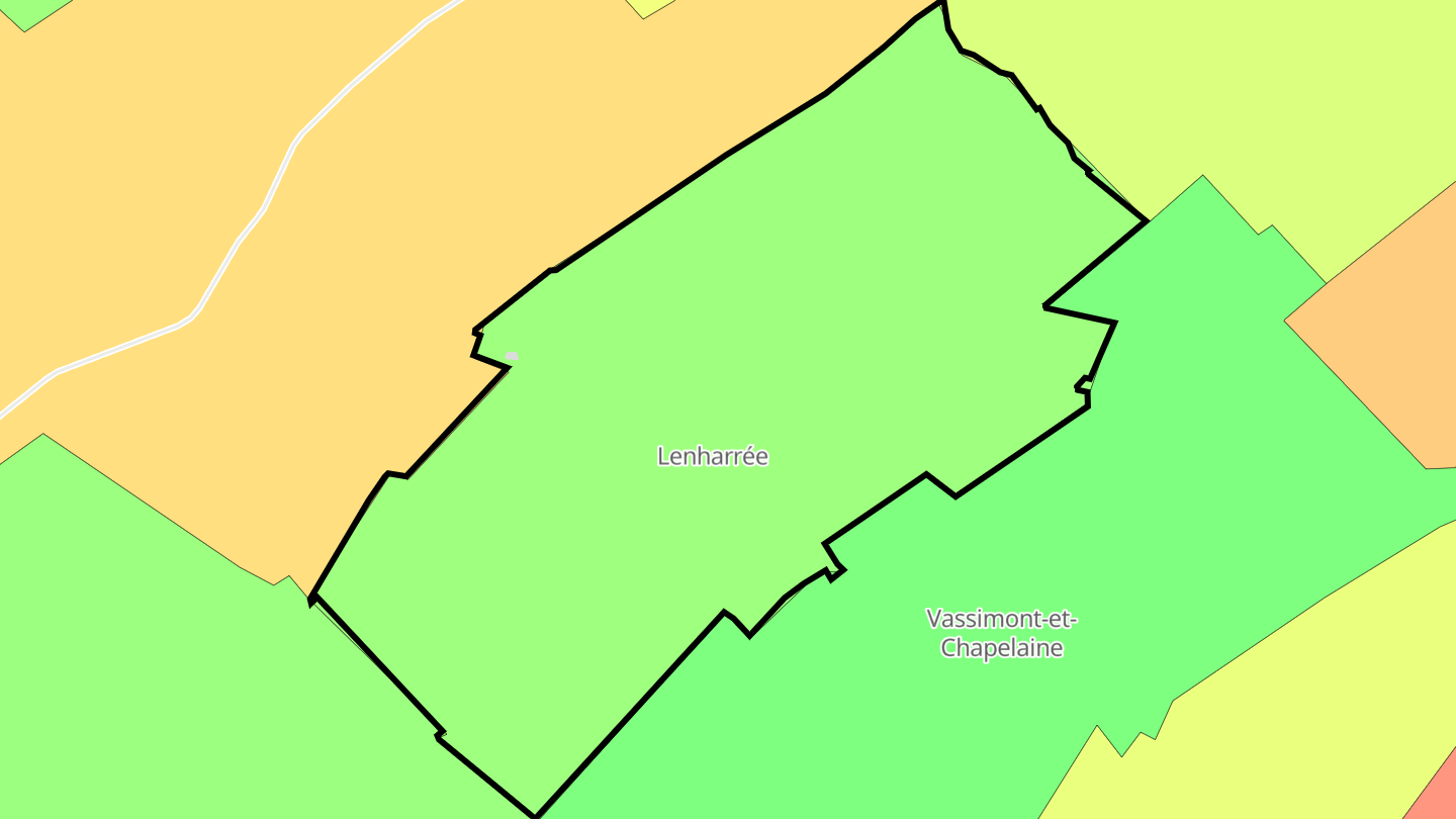 Carte des prix de l'immobilier Lenharrée