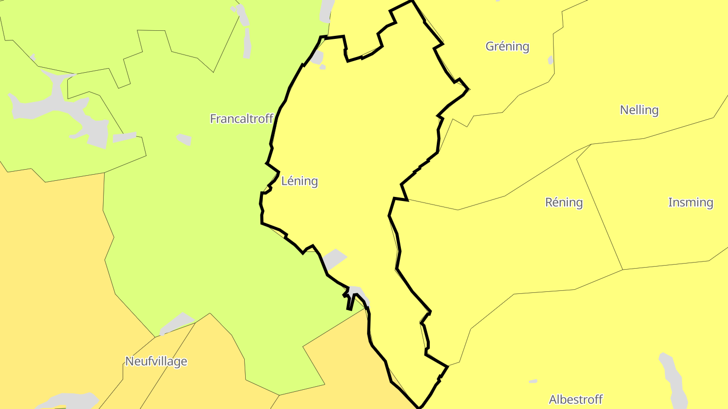 Carte des prix de l'immobilier Léning