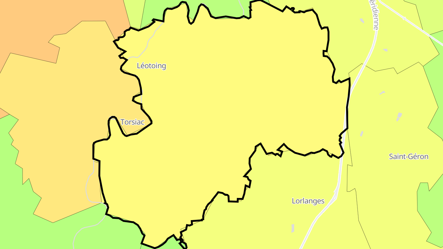 Carte des prix de l'immobilier Léotoing