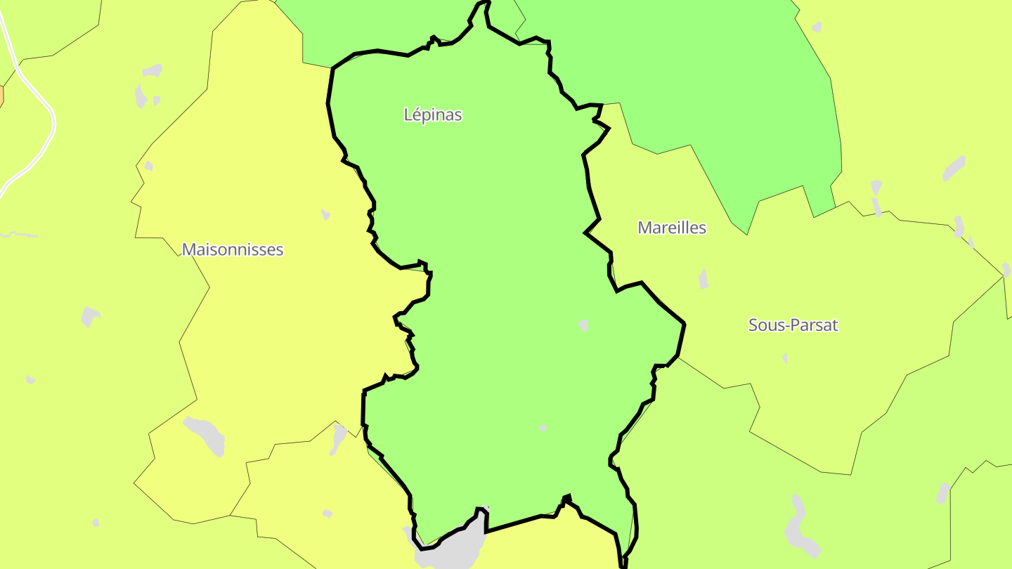 Carte des prix de l'immobilier Lépinas
