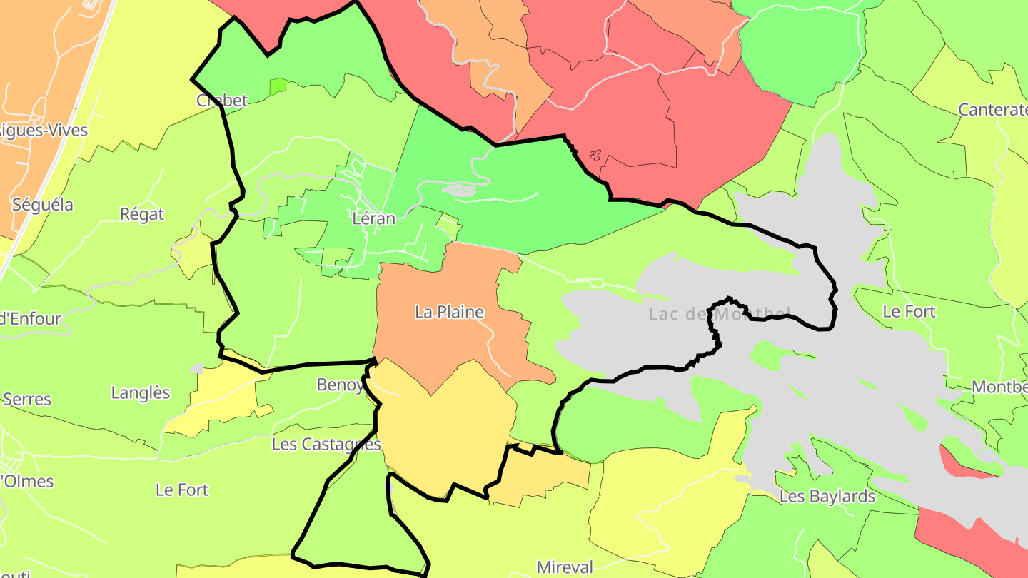 Carte des prix de l'immobilier Léran