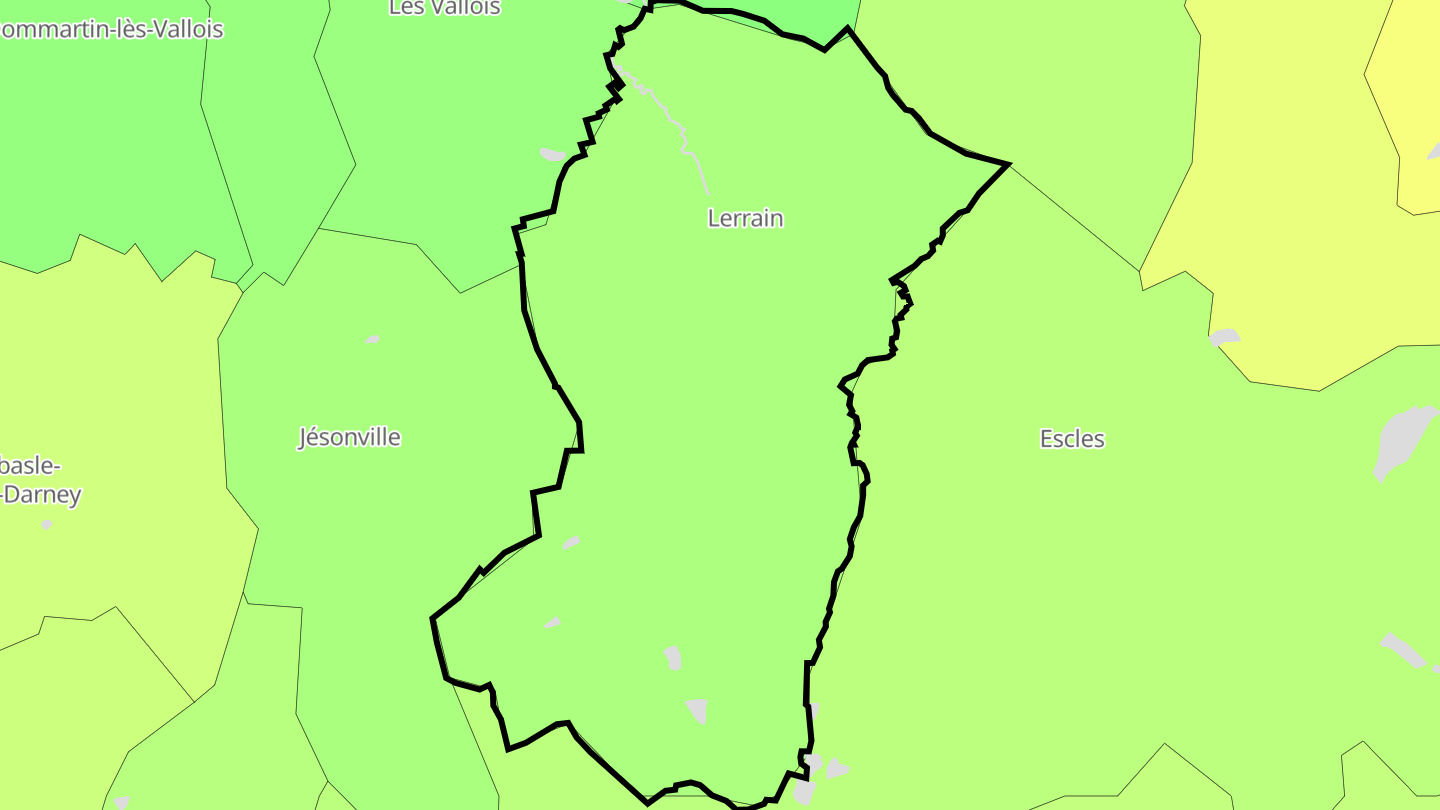 Carte des prix de l'immobilier Lerrain