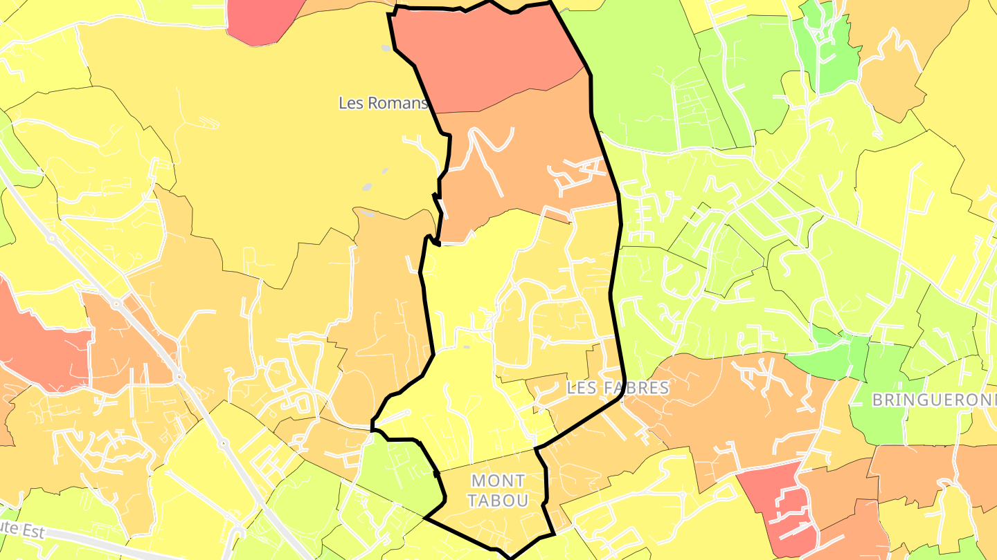 Carte des prix de l'immobilier Les Accates