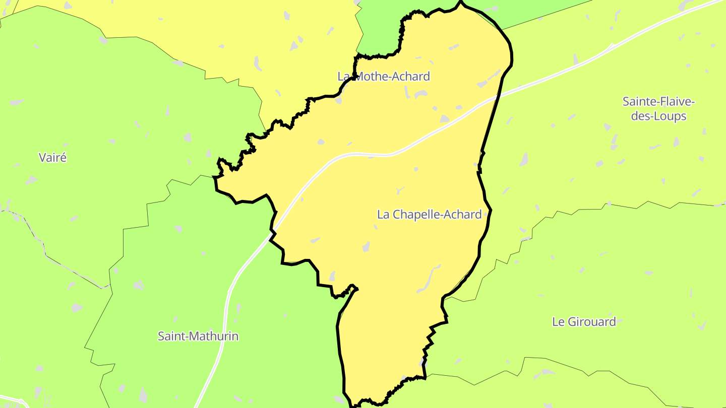 Carte des prix de l'immobilier Les Achards