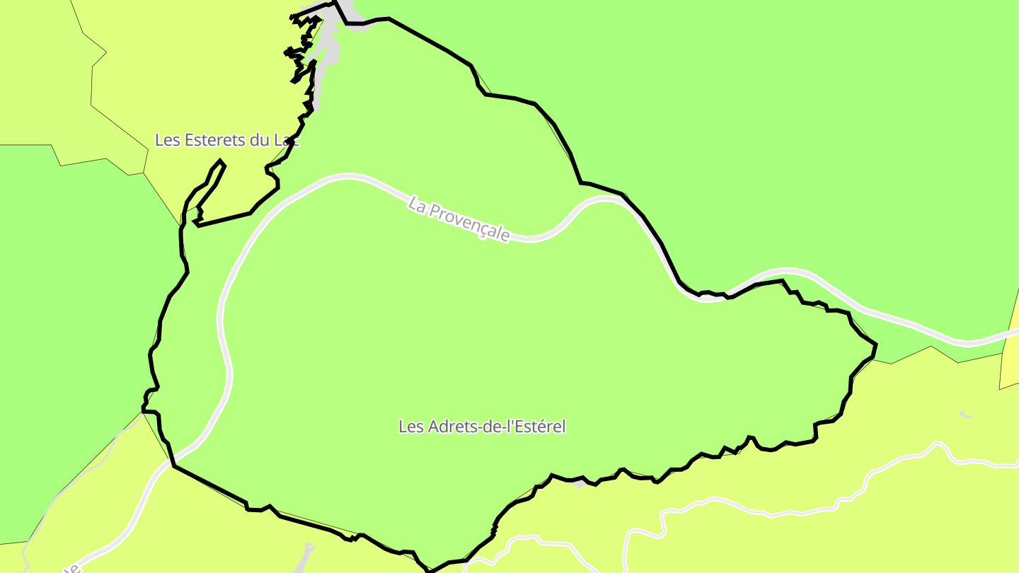 Carte des prix de l'immobilier Les Adrets-de-l'Estérel