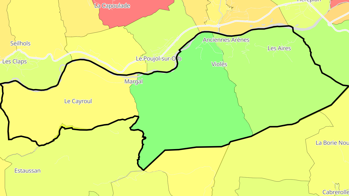 Carte des prix de l'immobilier Les Aires