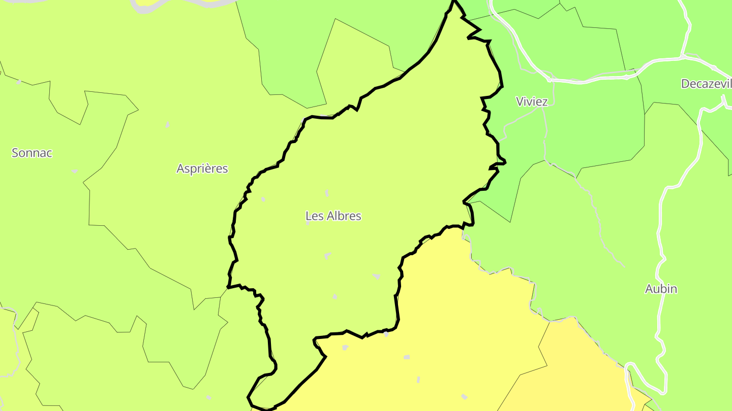 Carte des prix de l'immobilier Les Albres