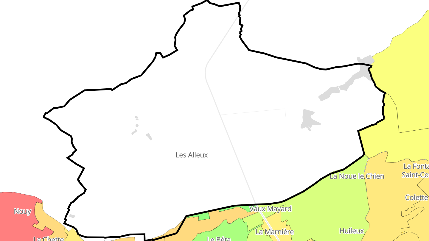 Carte des prix de l'immobilier Les Alleux
