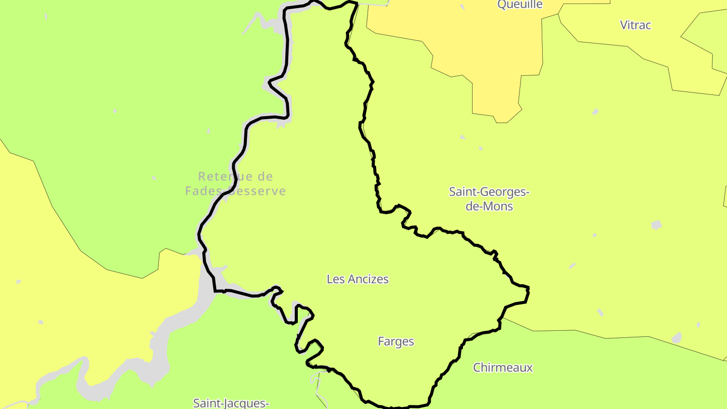 Carte des prix de l'immobilier Les Ancizes-Comps