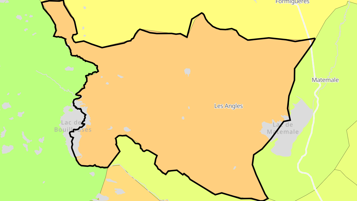 Carte des prix de l'immobilier Les Angles