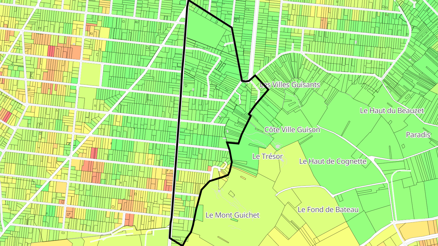Carte des prix de l'immobilier Les Arbres