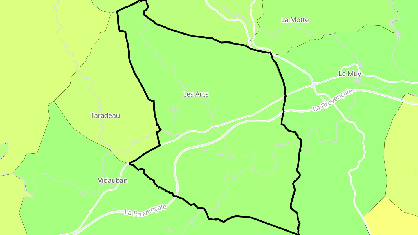 Carte des prix de l'immobilier Les Arcs
