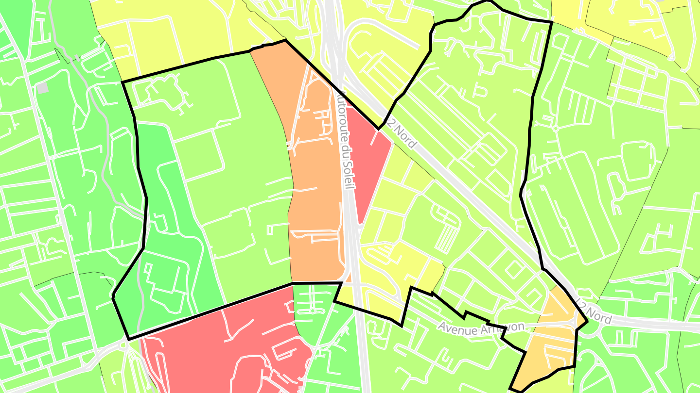 Carte des prix de l'immobilier Les Arnavaux