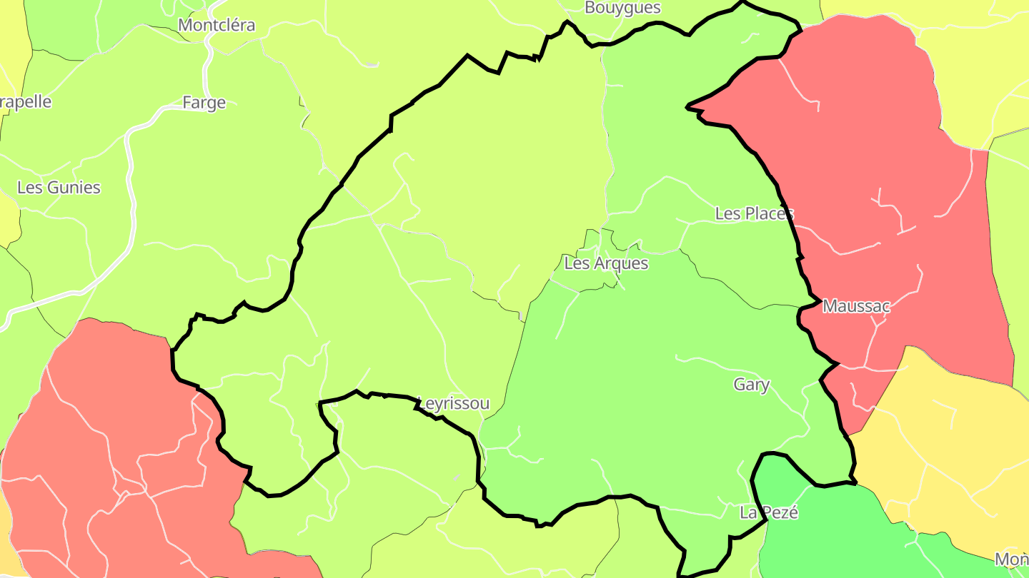 Carte des prix de l'immobilier Les Arques