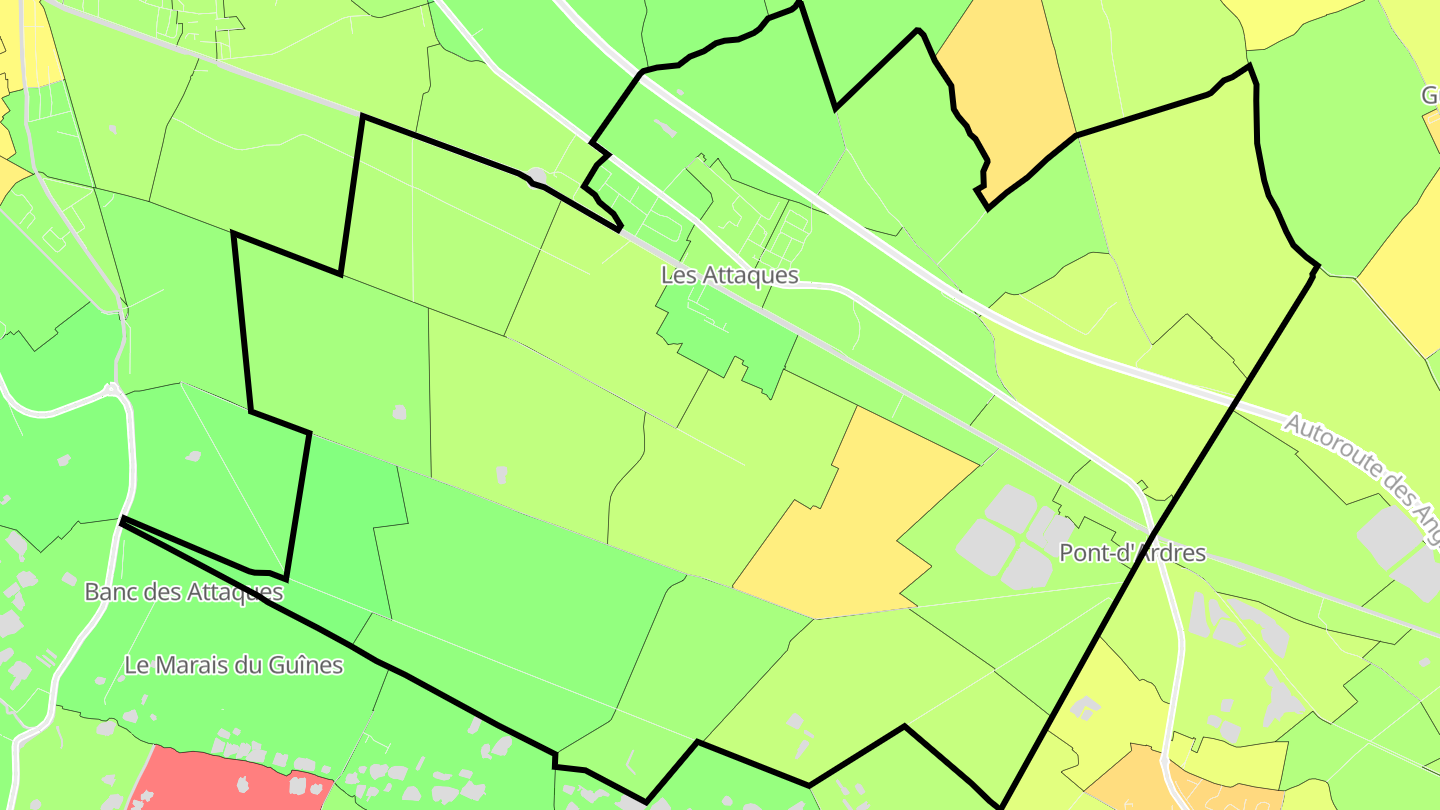 Carte des prix de l'immobilier Les Attaques