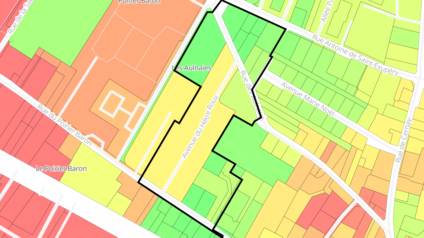 Carte des prix de l'immobilier Les Aulnaies