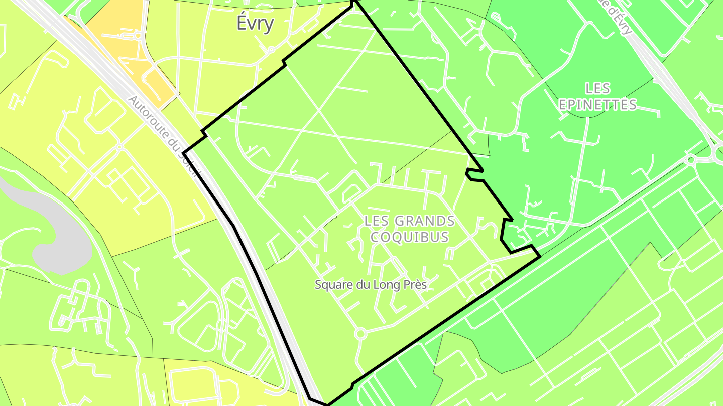 Carte des prix de l'immobilier Les Aunettes