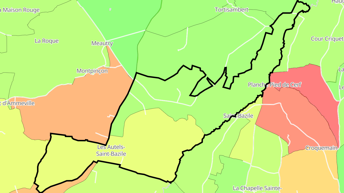 Carte des prix de l'immobilier Les Autels-Saint-Bazile