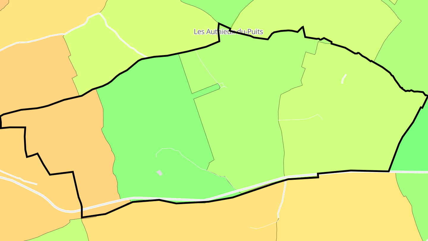 Carte des prix de l'immobilier Les Authieux-du-Puits
