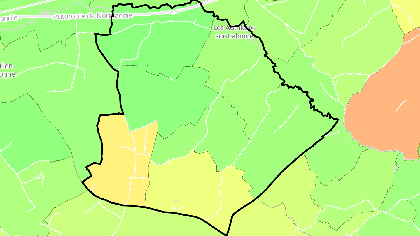 Carte des prix de l'immobilier Les Authieux-sur-Calonne