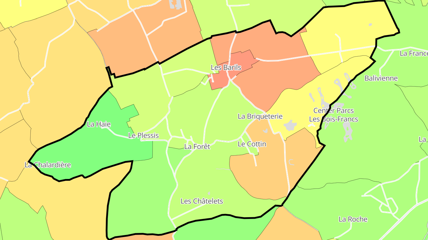 Carte des prix de l'immobilier Les Barils