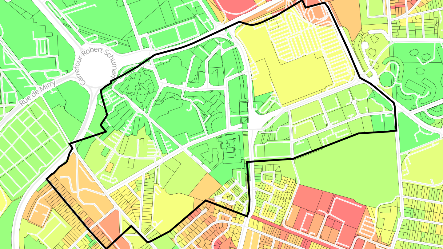 Carte des prix de l'immobilier Les Beaudottes