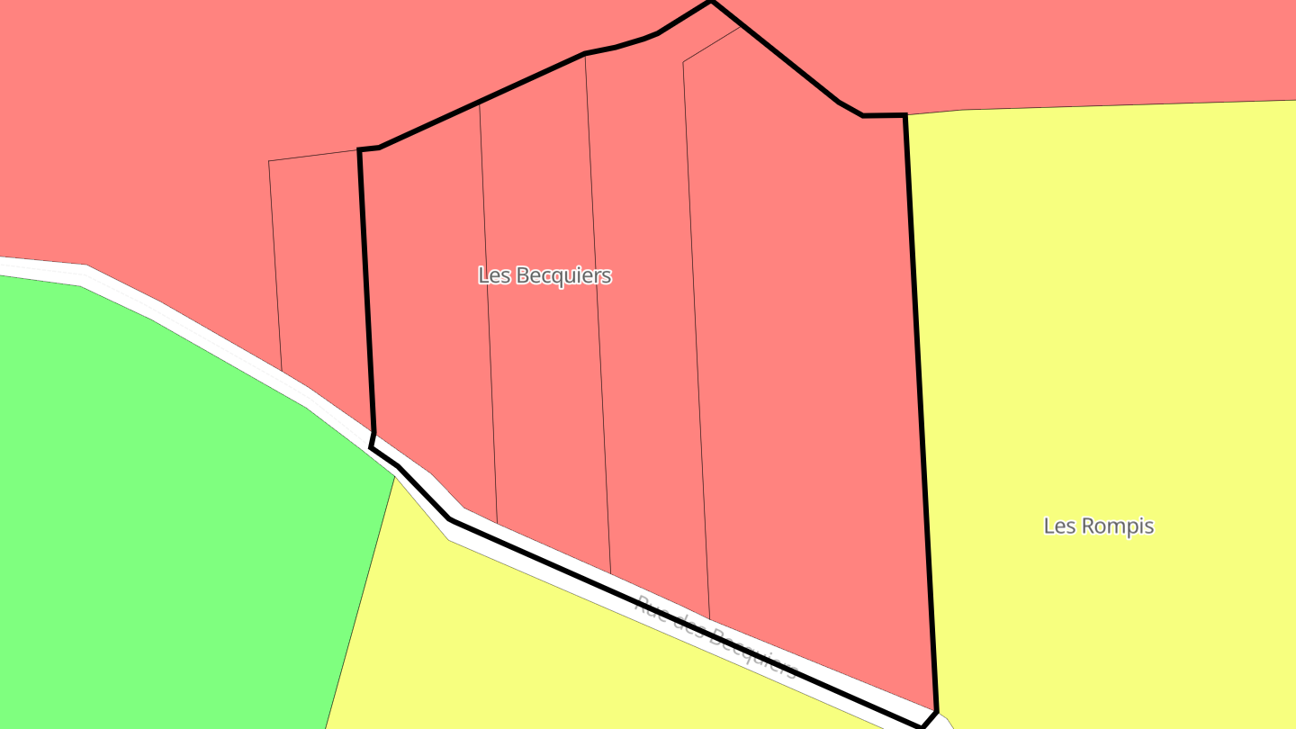 Carte des prix de l'immobilier Les Becquiers