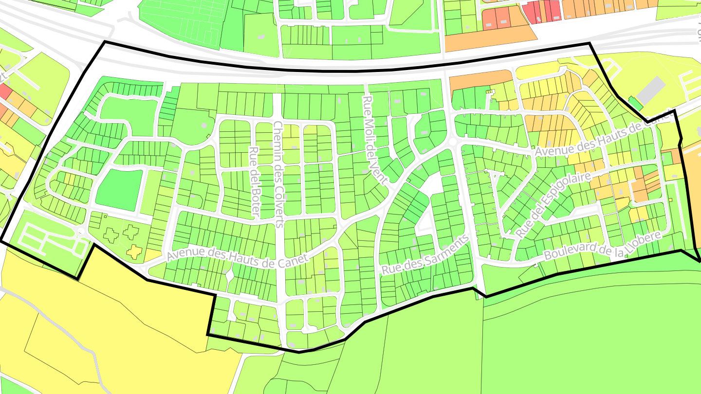 Carte des prix de l'immobilier Les Berges de l'Étang