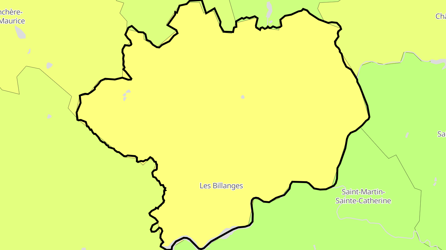Carte des prix de l'immobilier Les Billanges