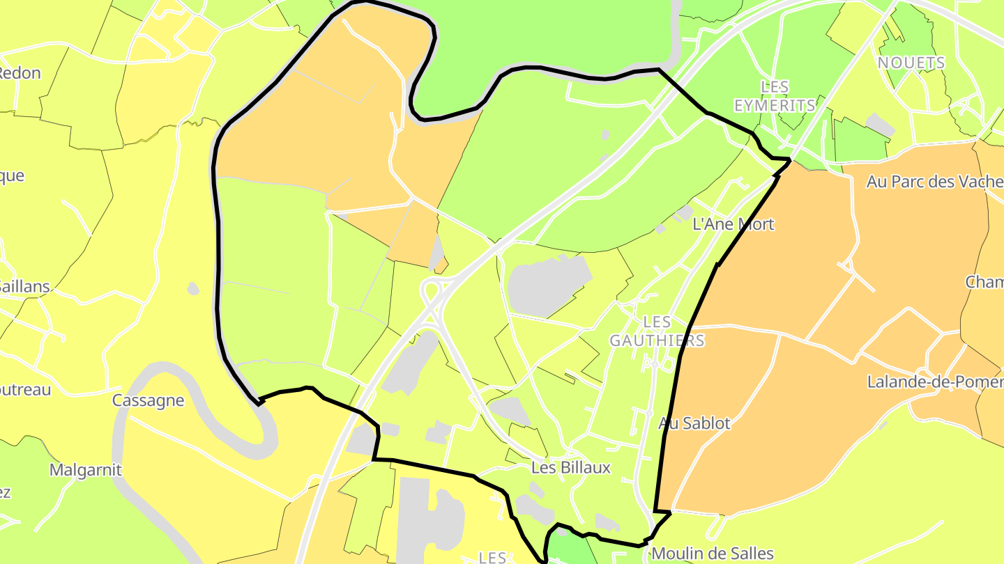 Carte des prix de l'immobilier Les Billaux
