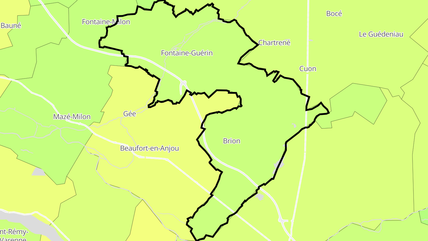 Carte des prix de l'immobilier Les Bois d'Anjou