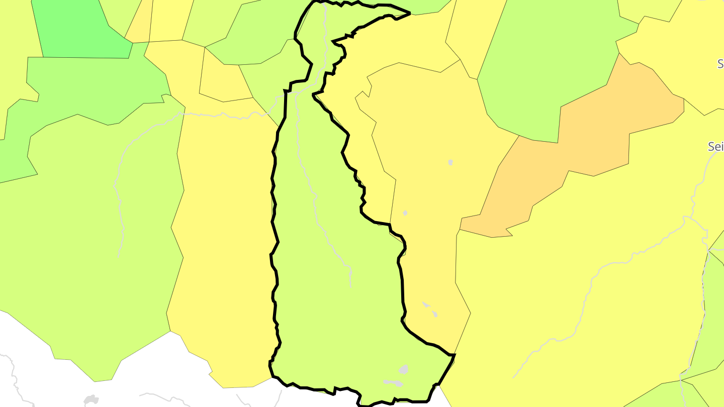 Carte des prix de l'immobilier Les Bordes-sur-Lez