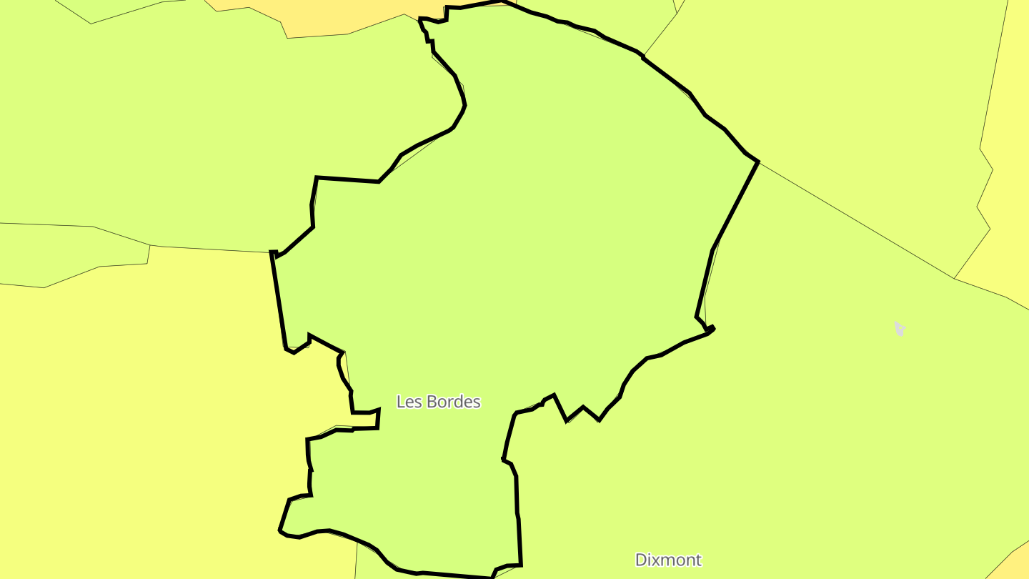 Carte des prix de l'immobilier Les Bordes