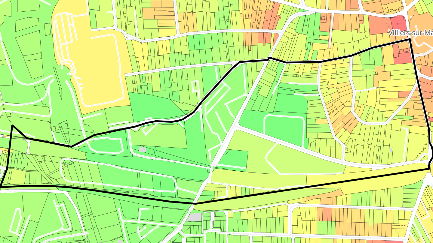 Carte des prix de l'immobilier Les Boutareines
